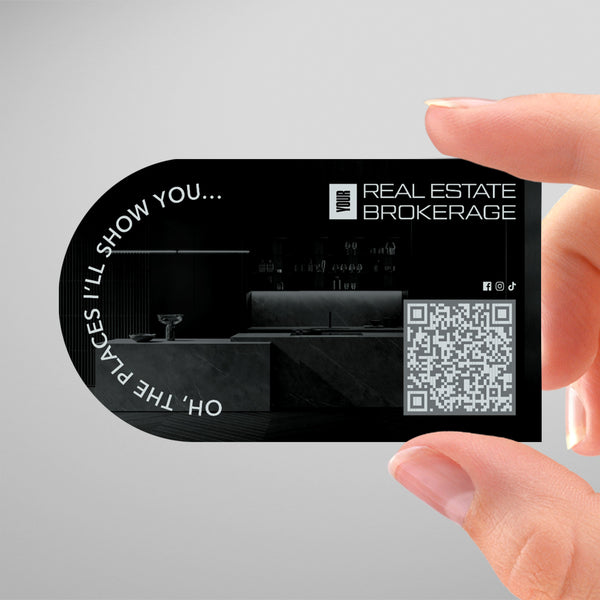 Your Brokerage Half-Circle Business Card Template 009 | Custom Design & Print