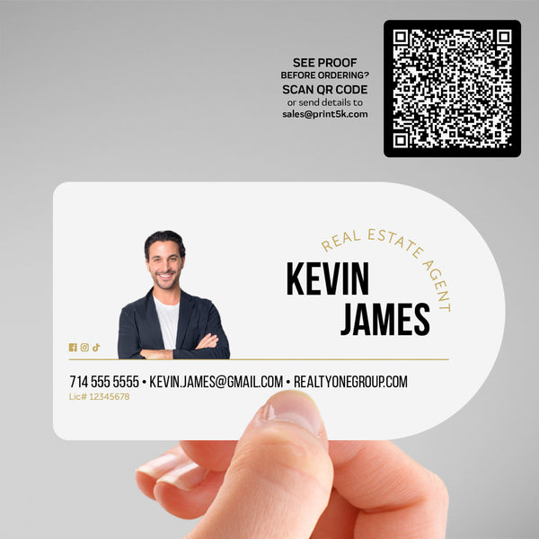 Realty ONE Group Die-Cut Business Card Template 007 | Custom Design & Print