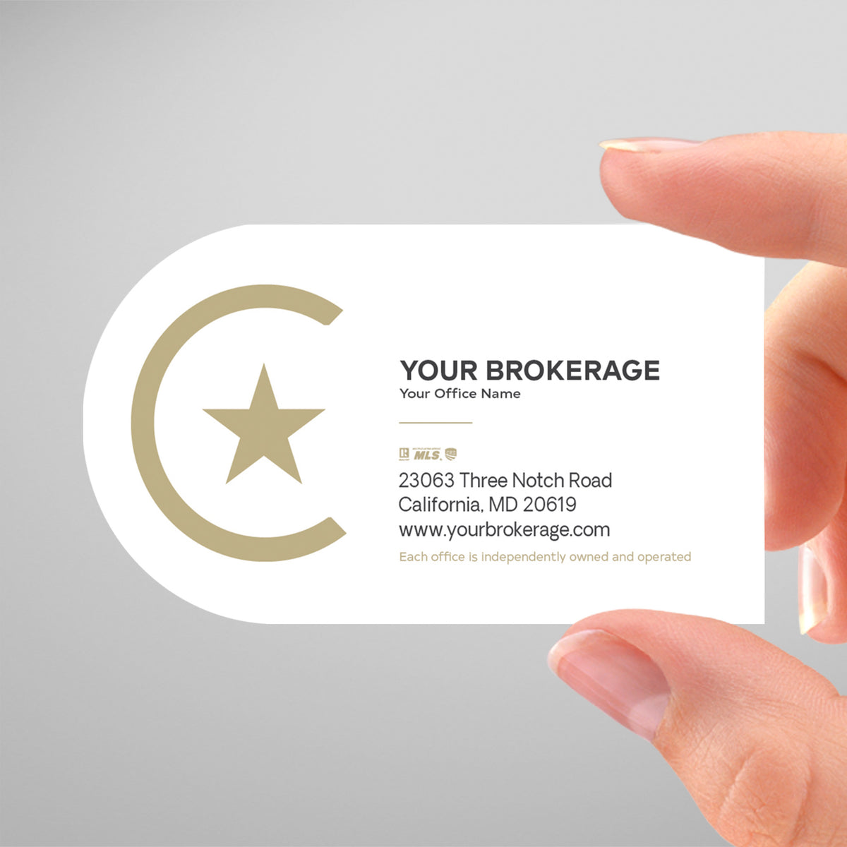 Century 21 Half-Circle Business Card Template 001 | Custom Design & Print