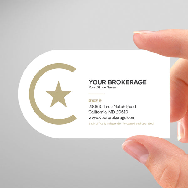 Century 21 Half-Circle Business Card Template 001 | Custom Design & Print