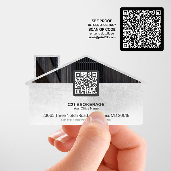 Century 21 Die-Cut Business Card Template 001 | Custom Design & Print