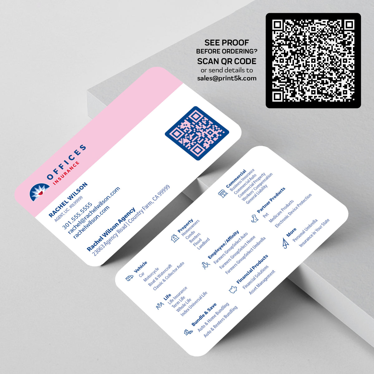 Farmers Insurance Business Card Template 017 | Custom Design & Print