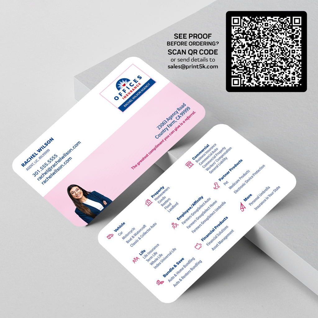 Farmers Insurance Business Card Template 024 | Custom Design & Print