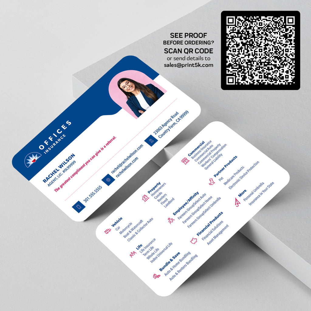 Farmers Insurance Business Card Template 025 | Custom Design & Print
