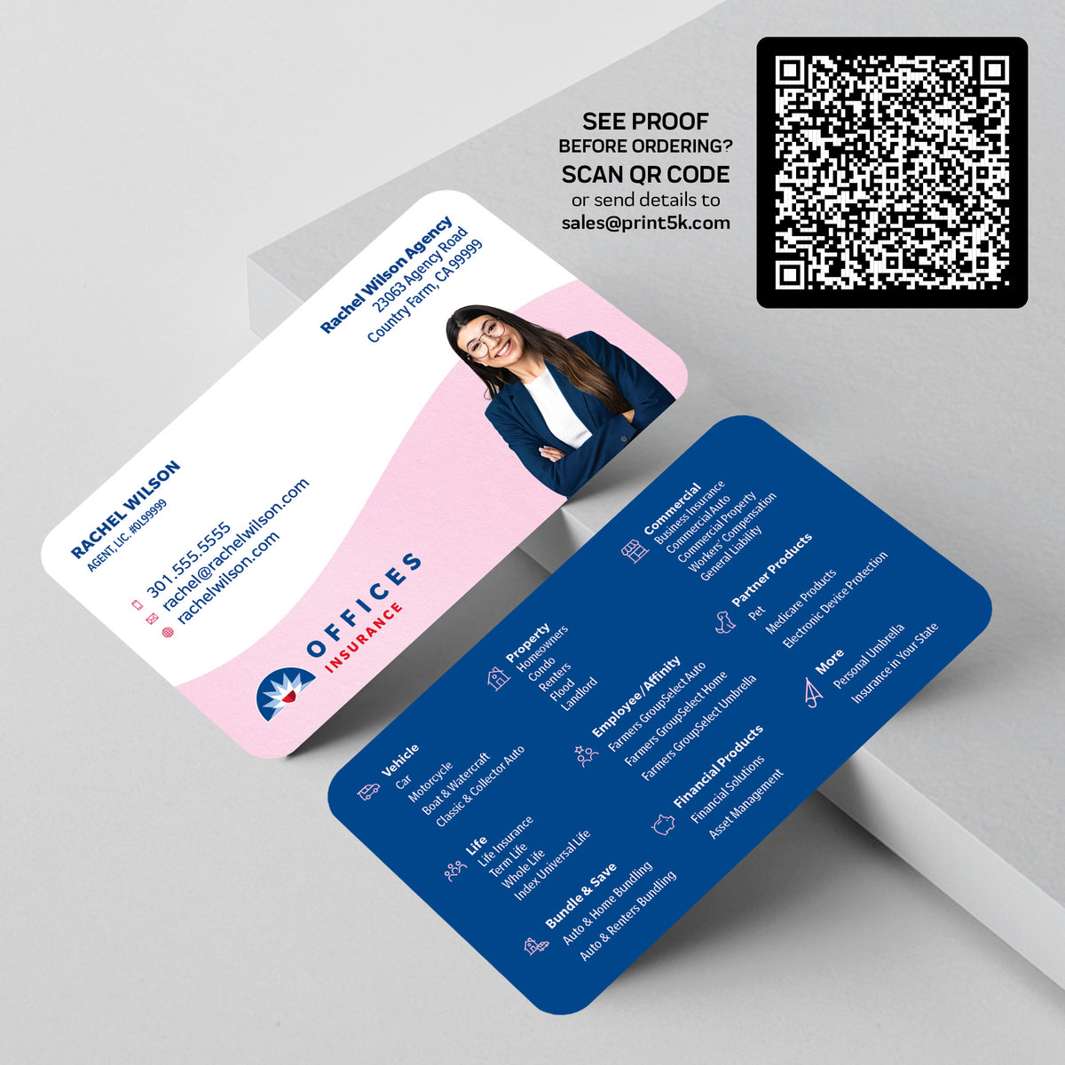 Farmers Insurance Business Card Template 022 | Custom Design & Print