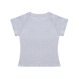 Solid Color Raglan Sleeve Crop Top