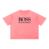 Mineral Wash Boxy Cotton T-Shirt