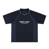 Striped V-Neck Soccer Jersey