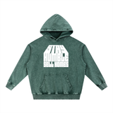 Snow Wash Hand-Frayed Heavyweight  Hoodie