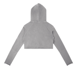Vintage Washed Raw Edge Hoodie