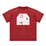 Vintage Washed Raglan Cotton T-Shirt