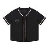 Contrast Piped Button-Up Jersey