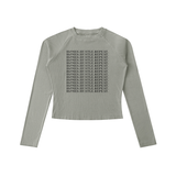 Dyed Washed Raglan Long Sleeve Slim T-Shirt