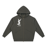 Dolman Sleeve Zip-Through Fleece  Hoodie
