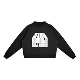 Essential Fleece Mock-Neck Crew Sweatshirt