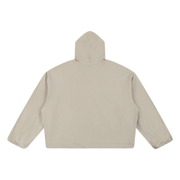 Boxy Gather-Hem Hoodie