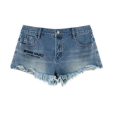 Women's Vintage Wash Raw Hem Denim Shorts