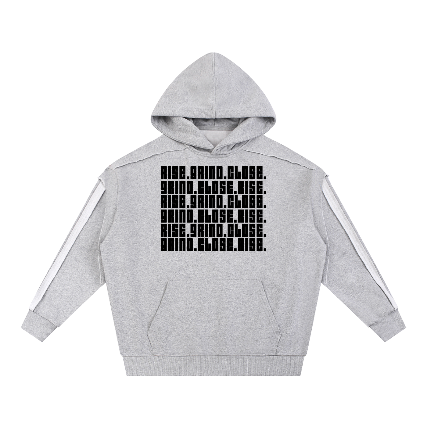 Contrast Tape Raw Edge Double Layered Hoodie Secondary image