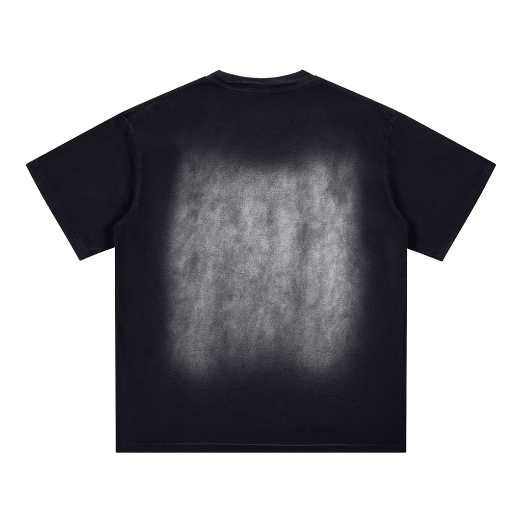 Square Patch Monkey Washed T-Shirt