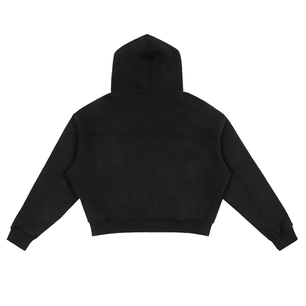 Fleece Zip-Up Boxy Hoodie