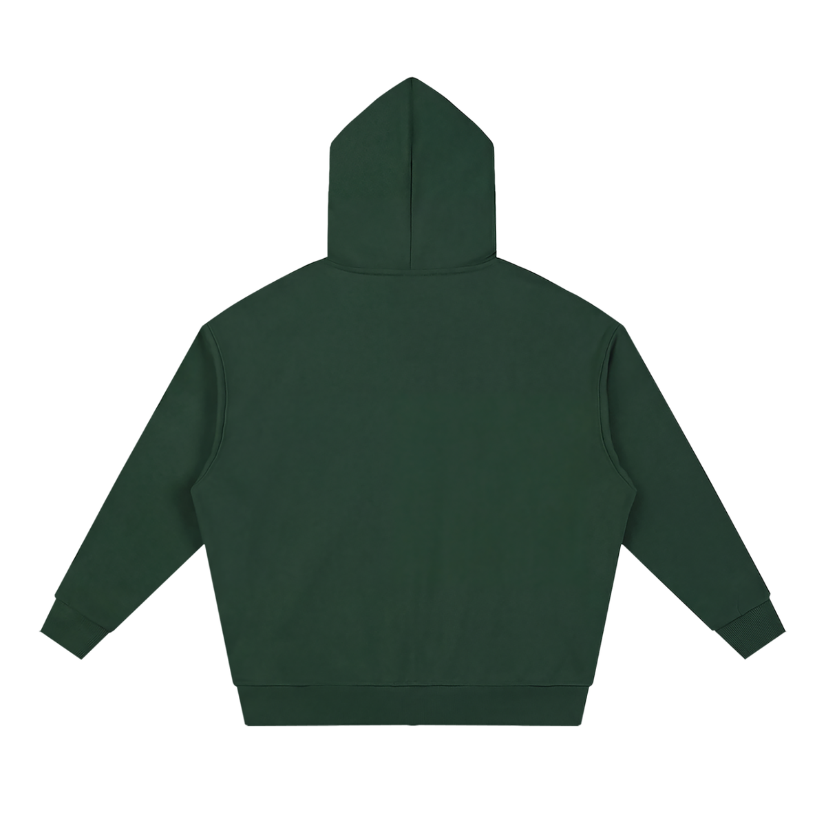 Unisex Loose Solid Full Zip Hoodie