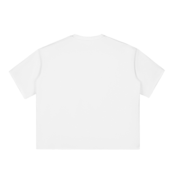 Boxy Half-Sleeve Raw-Edge T-Shirt