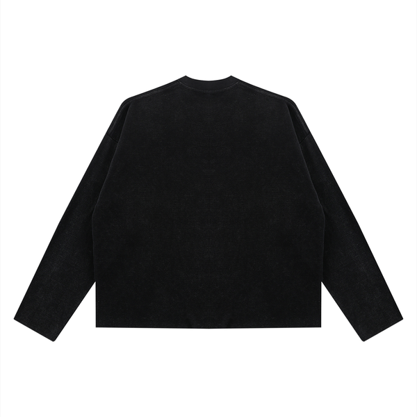Unisex Vintage Wash Boxy  Waffle Raw Edge T-Shirt