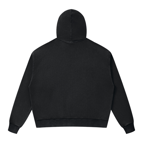 Unisex Mineral Wash Boxy Full Zip Hoodie