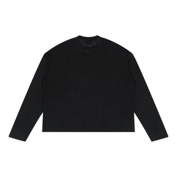 Unisex Raw Edge Long Sleeve T-Shirt
