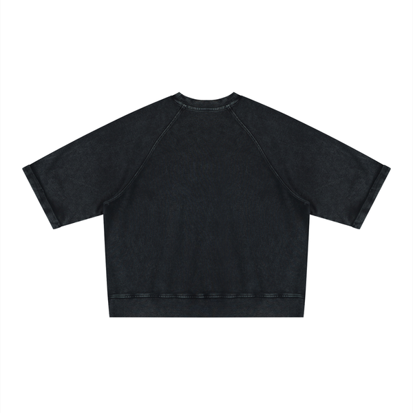 Unisex Vintage Wash Boxy Short Sleeve Sweatshirt