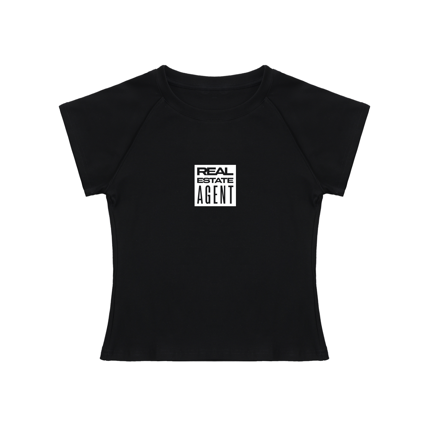Solid Color Raglan Sleeve Crop Top Secondary image