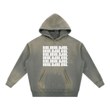 Vintage Washed Frayed Fleece Hoodie