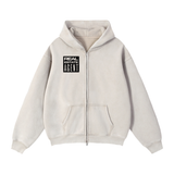 Zip-Through Boxy Fleece Hoodie