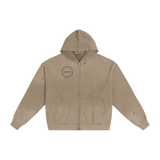 Hand-Frayed Sunfade Zip Hoodie