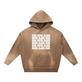 Vintage Washed Frayed Fleece Hoodie