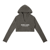 Vintage Washed Raw Edge Hoodie