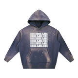 Vintage Washed Frayed Fleece Hoodie