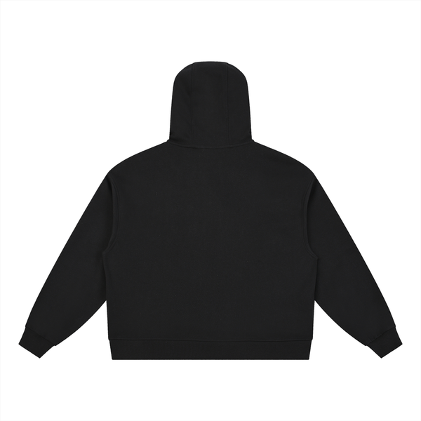 Boxy Button Placket Hoodie