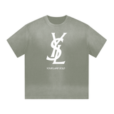 “I” Shape Gradient Washed T-Shirt