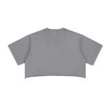 Snow Washed Raw Edge Crop Top