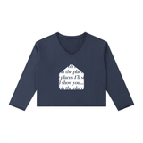 Women's Raw Hem Long Sleeve T-Shirt