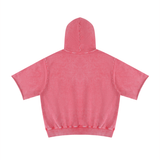 Unisex Mineral Wash Short Sleeve Hoodie