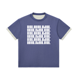 Contrast Cuff Cuffed T-Shirt