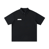 Loose Cotton Short-Sleeve Polo Shirt