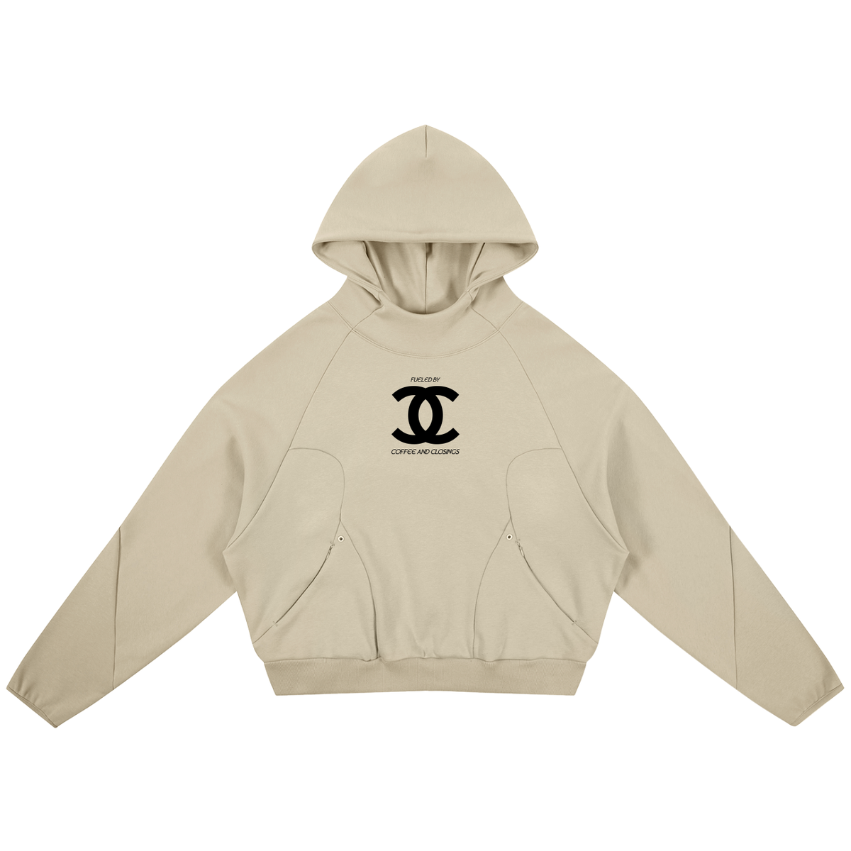 Curved Panel Raglan Hoodie