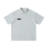 Loose Cotton Short-Sleeve Polo Shirt