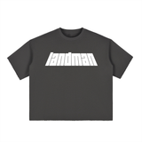 Boxy Half-Sleeve Raw-Edge T-Shirt