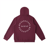 Heavyweight Raglan Sleeve Zip Hoodie