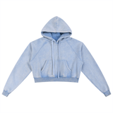 Snow Washed Cropped Hoodie