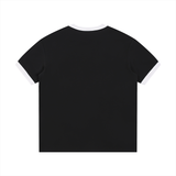 Contrast Edge Ribbed Crewneck T-Shirt